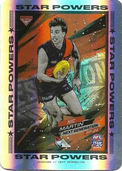 2024 AFL TeamCoach - Star Powers Silver #SP-24 Nic Martin Front